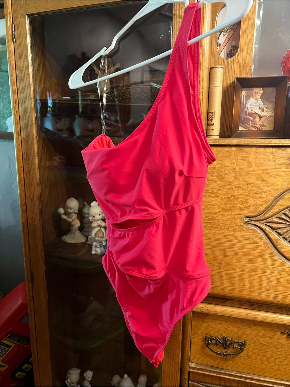 Juicy Couture Hot Pink One-Shoulder Girls One-Piece